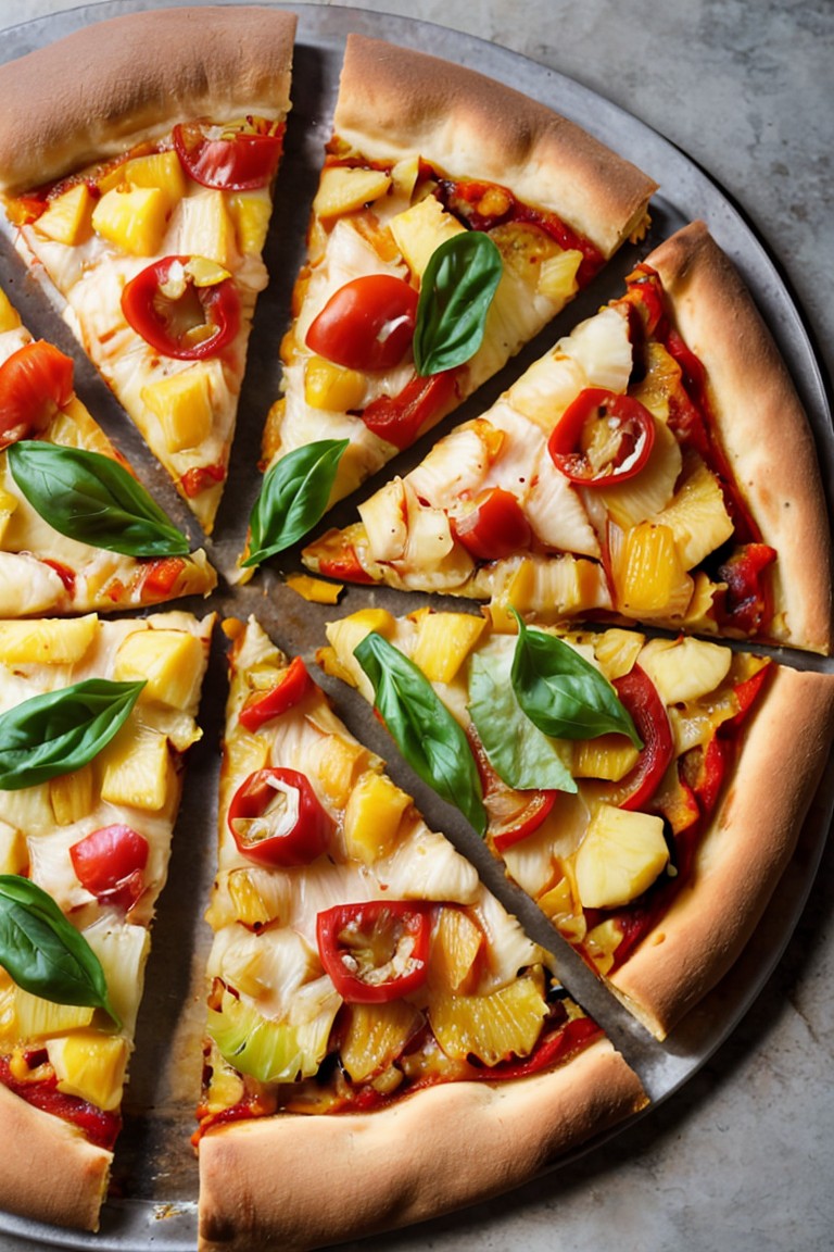 Sweet Pepper and Pineapple Pizza